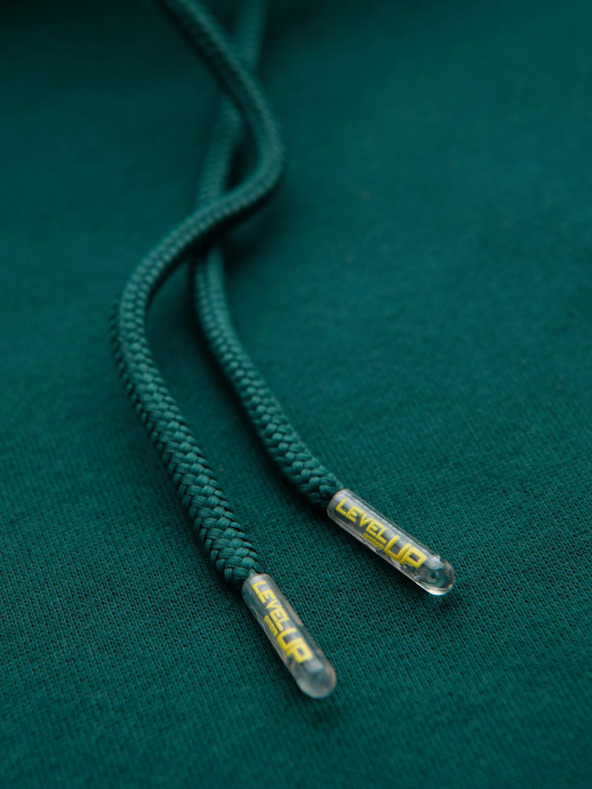 Ombre Clothing Uniseks dukserica s džepovima i kapuljačom - tamnozelena