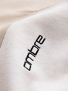 Ombre Clothing Muška pamučna dukserica s kapuljačom i kontrastnim elementima - bež