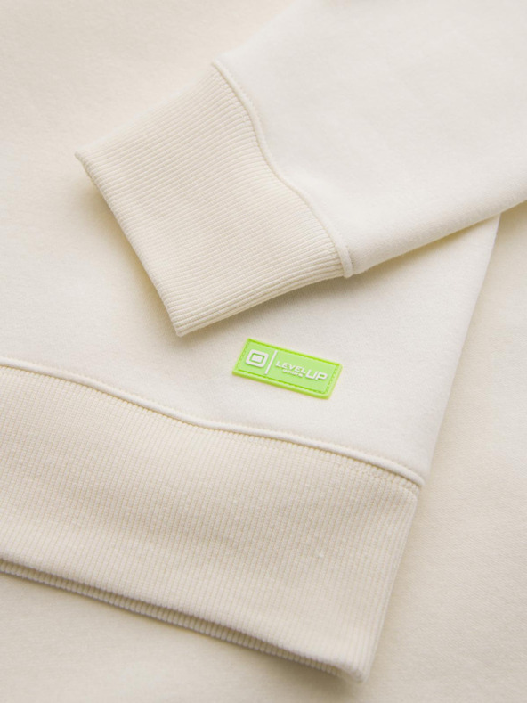 Ombre Clothing Klasična uniseks dukserica s okruglim izrezom - krem