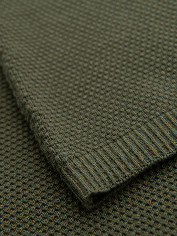 Ombre Clothing Khaki pamučna majica s finim teksturom