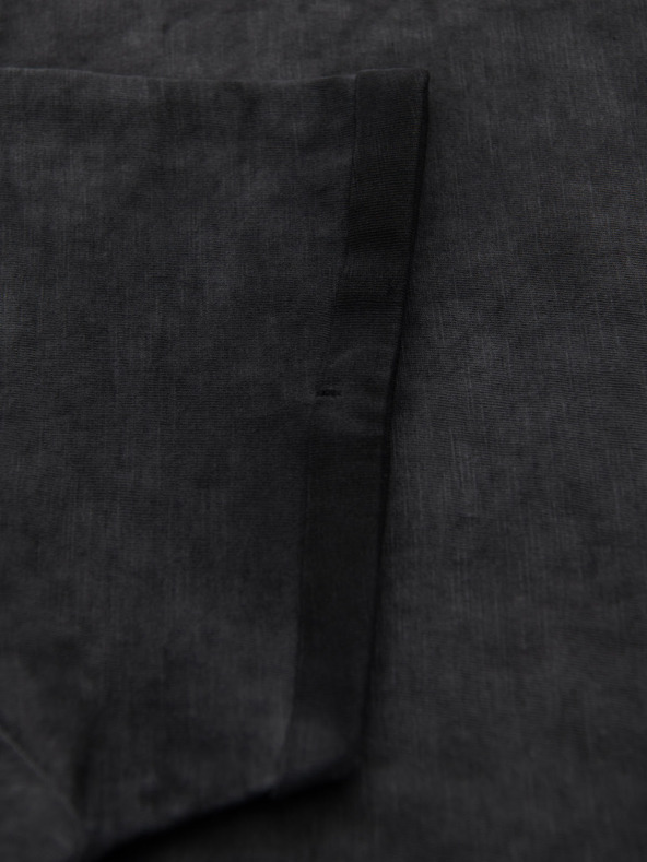 Ombre Clothing Muška pamučna V-izrez majica s efektom opranih rubova - crna