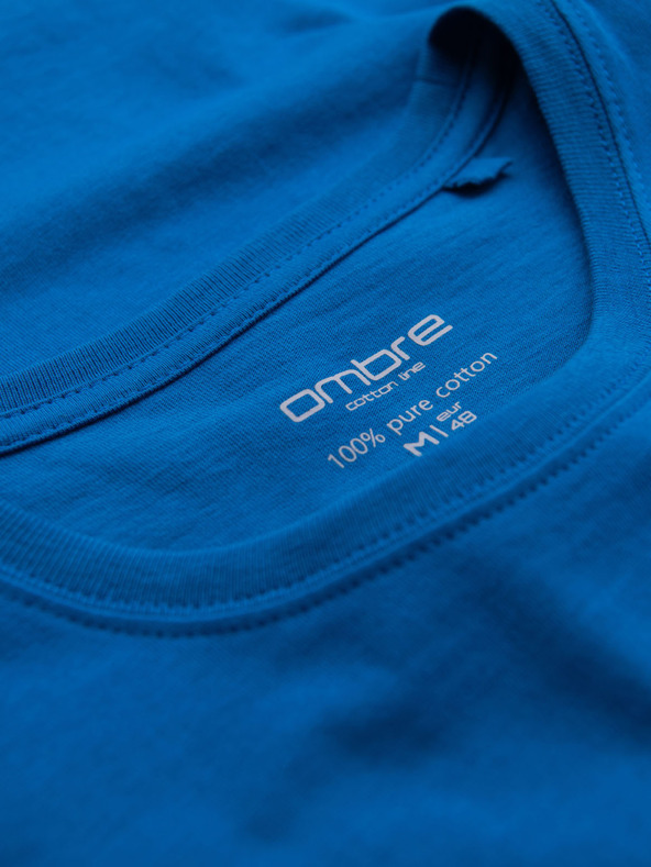 Ombre Clothing Muška klasična pamučna majica BASIC - pijesak