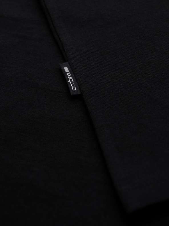Ombre Clothing Muška klasična pamučna majica BASIC - crna