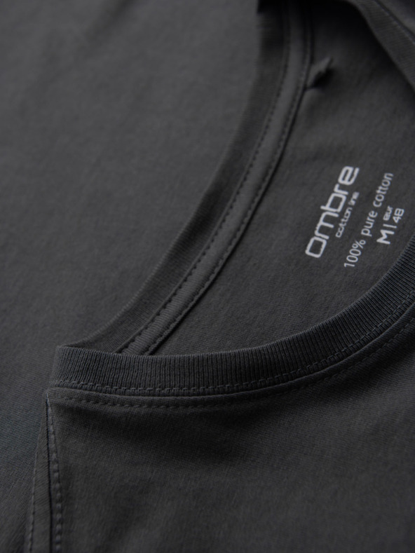 Ombre Clothing Muška klasična pamučna majica BASIC - siva