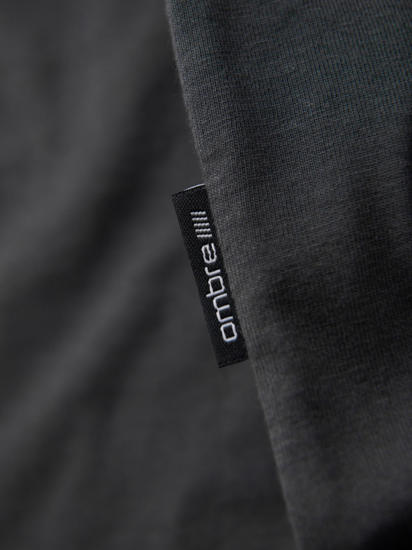 Ombre Clothing Muška klasična pamučna majica BASIC - siva
