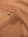 Ombre Clothing Muška klasična pamučna majica BASIC s V-izrezom - smeđa