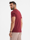 Ombre Clothing Muška klasična pamučna majica BASIC - bordo