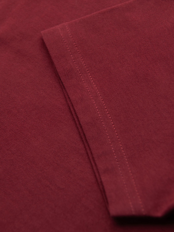 Ombre Clothing Muška klasična pamučna majica BASIC - bordo