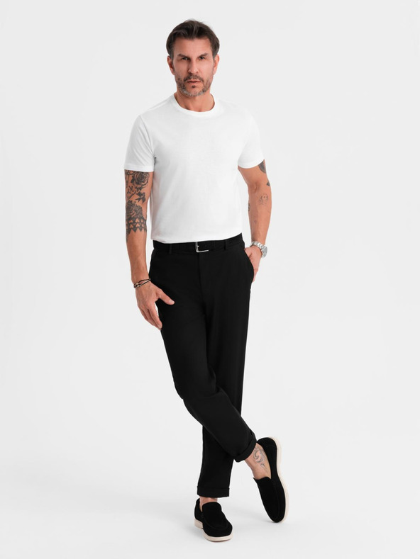 Ombre Clothing Muška klasična pamučna majica BASIC - bijela