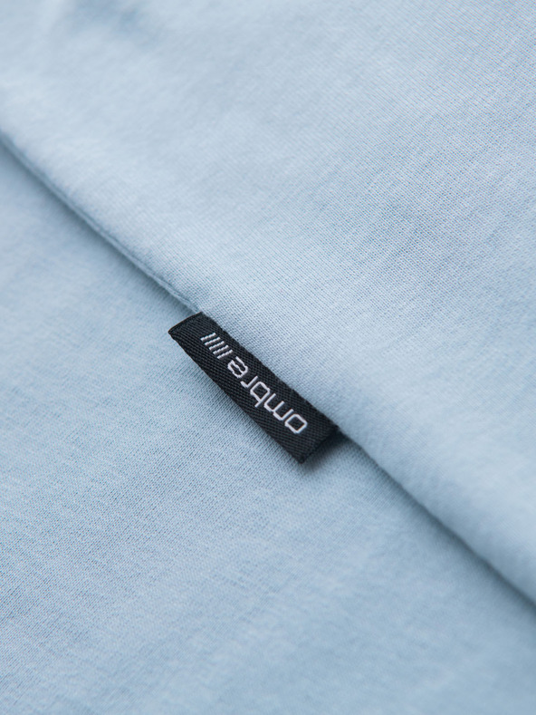Ombre Clothing Muška klasična pamučna majica BASIC - svjetloplava