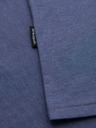 Ombre Clothing Muška klasična pamučna majica BASIC s V-izrezom - plavi melange