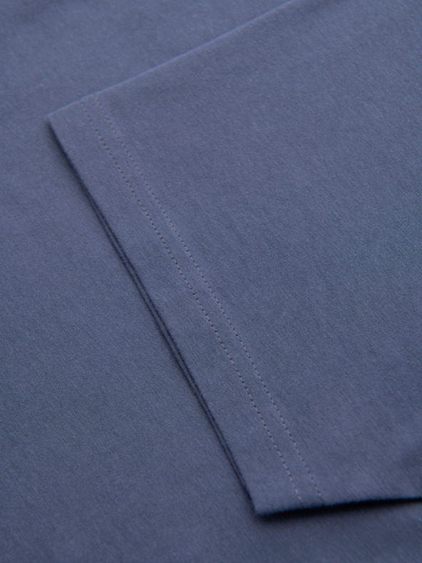 Ombre Clothing Muška klasična pamučna majica BASIC - plava traper
