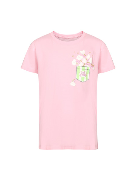 NAX Dječja pamučna majica nax NAX OMESO romance rose