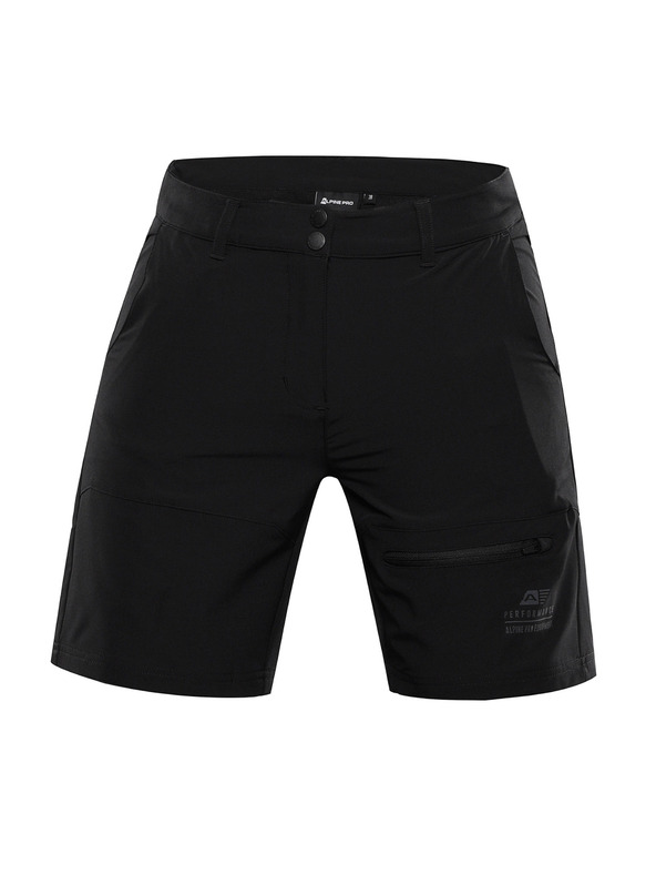 ALPINE PRO Ženske softshell kratke hlače ALPINE PRO BAKA crne