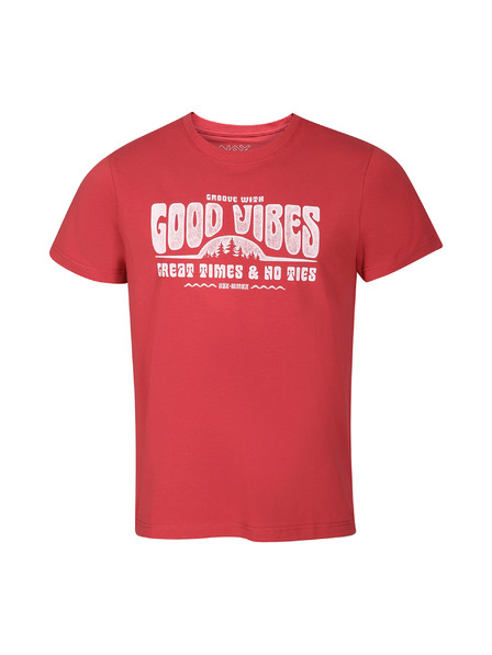 NAX Muška pamučna majica NAX OKAM cardinal