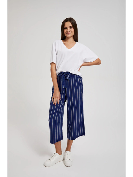 Moodo Tamno plave prugaste hlače