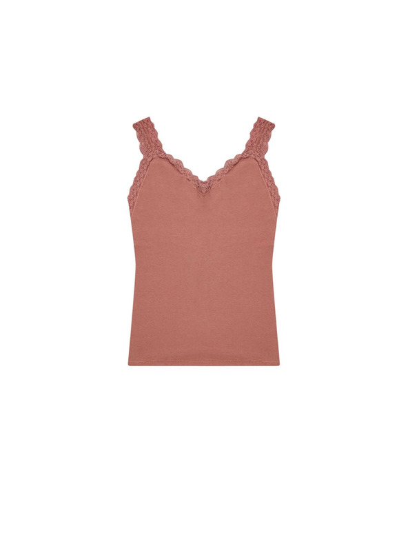 Moodo Pamučni top s čipkom