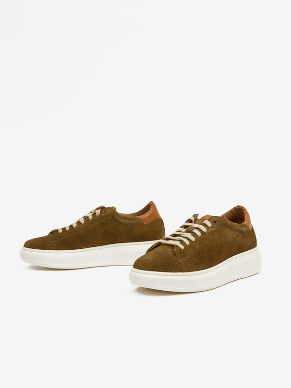 Ojju Kaki tenisice od brušene kože na platformi OJJU