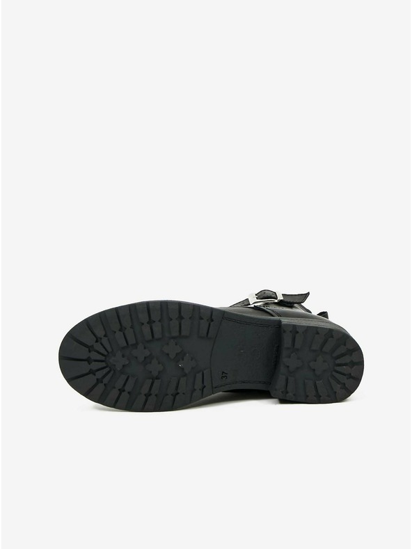 Ojju Crne ženske kožne gležnjače OJJU