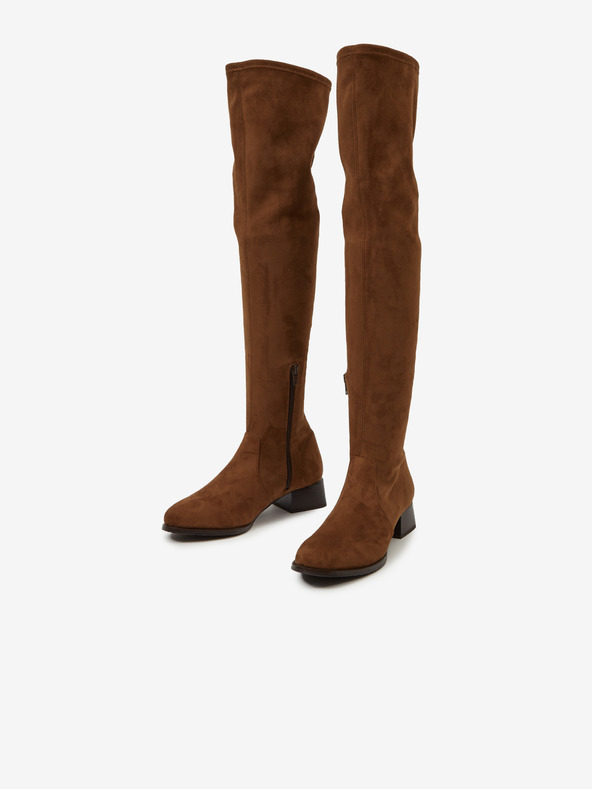 Ojju Smeđe čizme od brušene kože OJJU