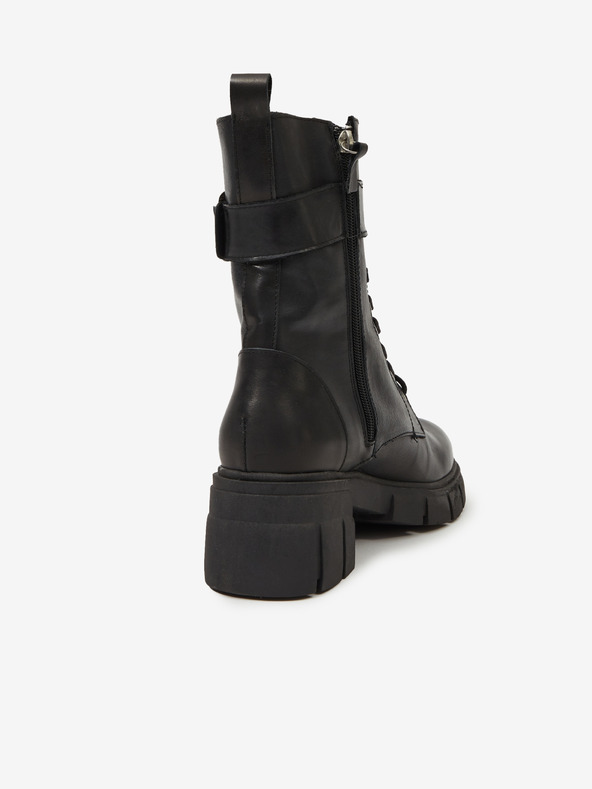 Ojju Crne ženske kožne gležnjače OJJU