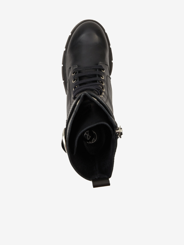 Ojju Crne ženske kožne gležnjače OJJU