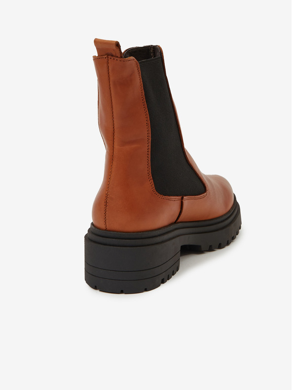 Ojju Smeđe ženske kožne gležnjače OJJU