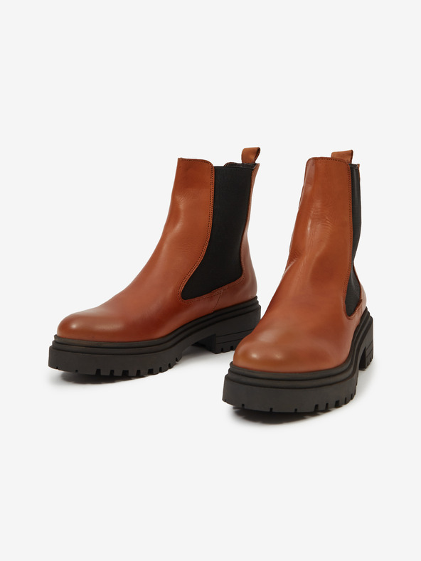 Ojju Smeđe ženske kožne gležnjače OJJU