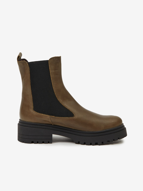 Ojju Kaki ženske kožne gležnjače OJJU