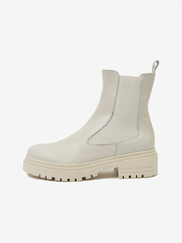 Ojju Svijetlo sive ženske kožne chelsea čizme OJJU