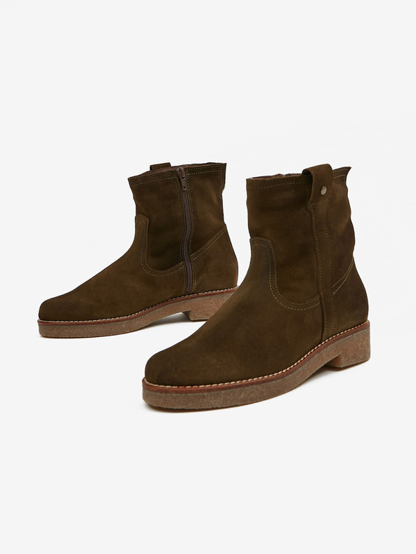 Ojju Kaki ženske izolirane gležnjače od brušene kože OJJU