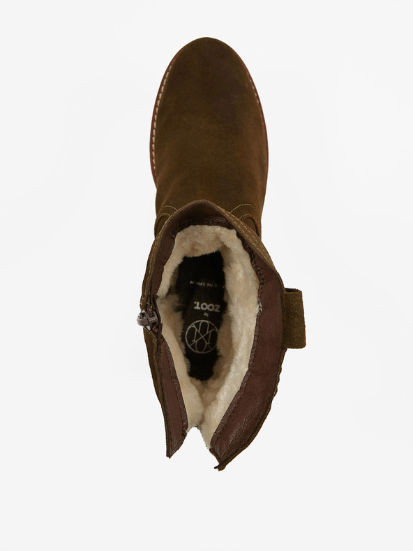 Ojju Kaki ženske izolirane gležnjače od brušene kože OJJU