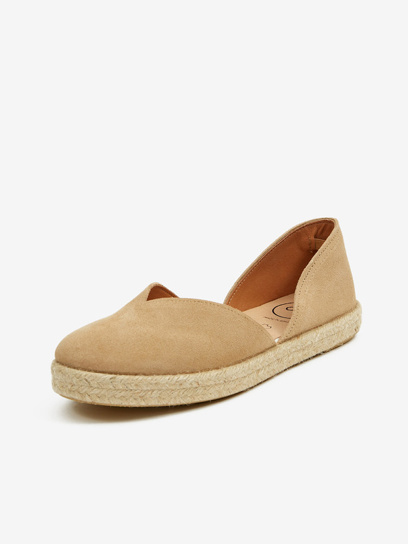 Ojju Svijetlosmeđe ženske espadrile od brušene kože OJJU