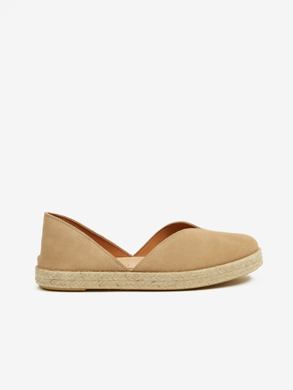 Ojju Svijetlosmeđe ženske espadrile od brušene kože OJJU