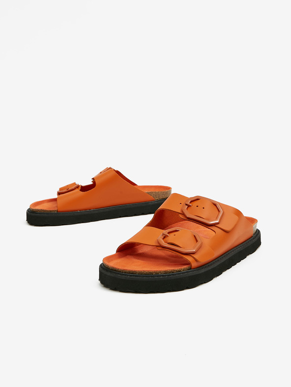 Ojju Narančaste ženske kožne papuče OJJU