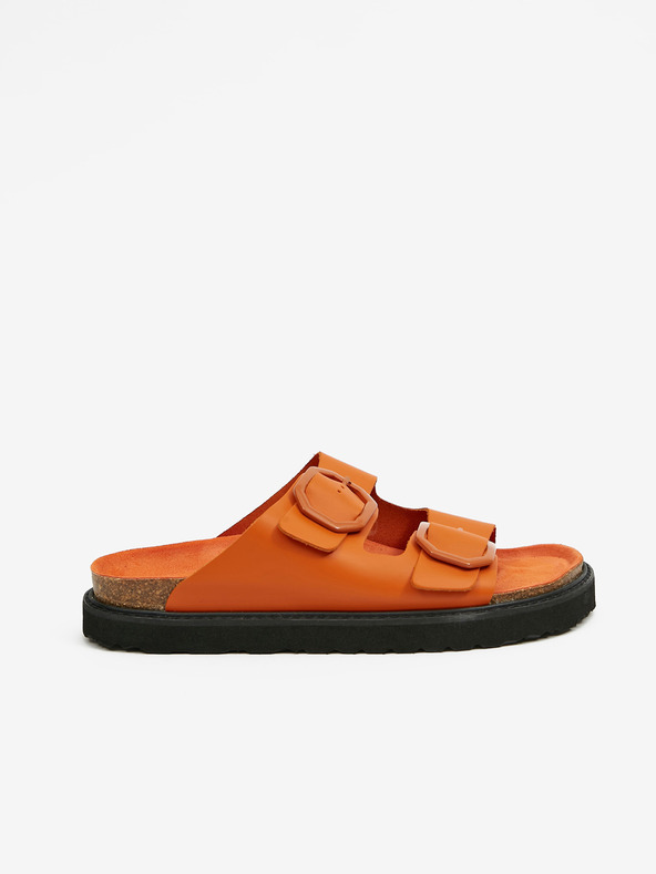 Ojju Narančaste ženske kožne papuče OJJU