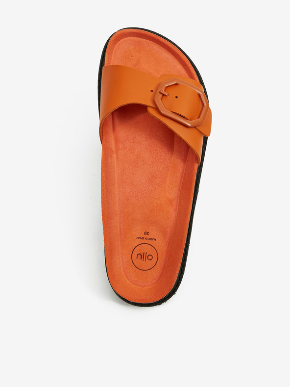 Ojju Narančaste ženske kožne papuče OJJU