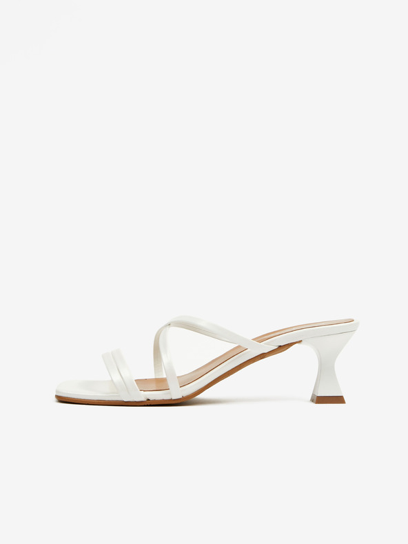 Ojju Bijele ženske papuče sa petom OJJU