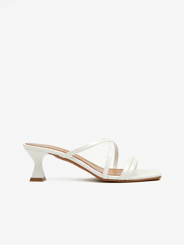 Ojju Bijele ženske papuče sa petom OJJU