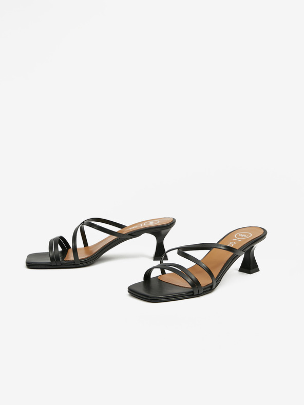 Ojju Crne ženske papuče sa petom OJJU