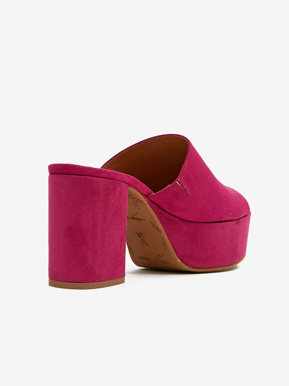 Ojju Tamno ružičaste ženske papuče u antilop završnici na OJJU peti