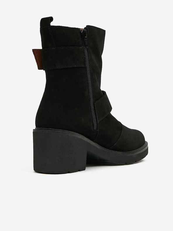 Ojju Crne gležnjače od brušene kože OJJU