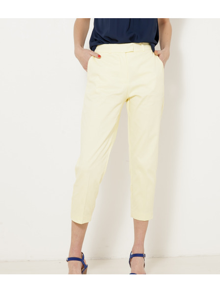 CAMAIEU Svijetlo žute skraćene hlače