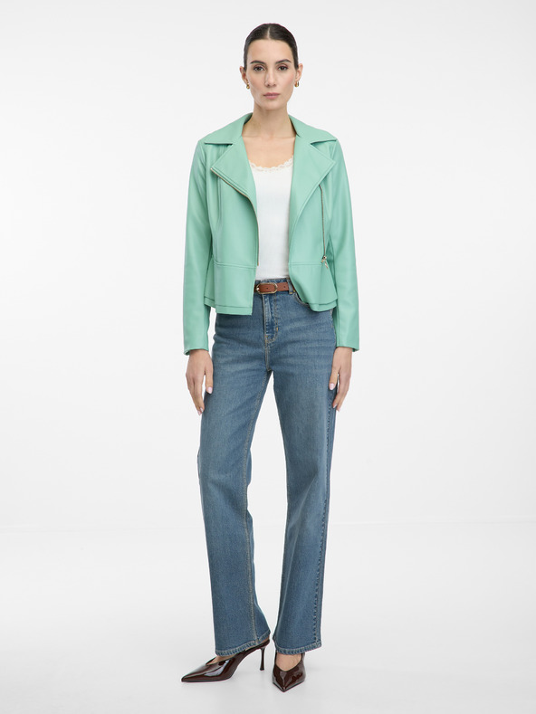 Orsay Svijetlozelena ženska jakna od imitacije kože ORSAY