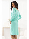 numoco Mint dukserica haljina s dugim rukavima i džepovima