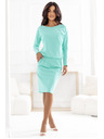 numoco Mint dukserica haljina s dugim rukavima i džepovima