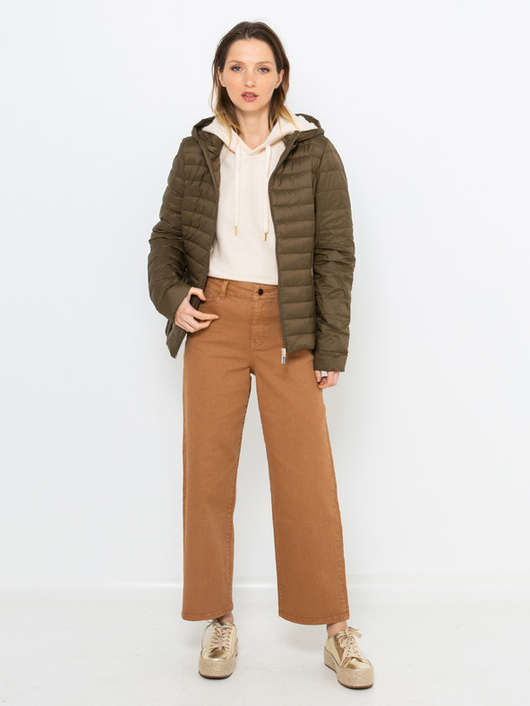 CAMAIEU Khaki prošivena jakna CAMAIEU