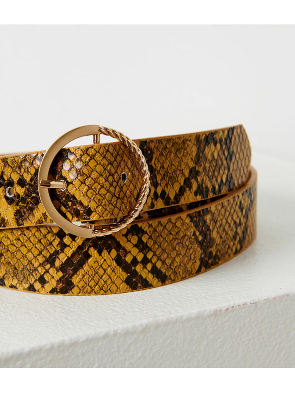 CAMAIEU Smeđi pojas sa zmijskim uzorkom CAMAIEU