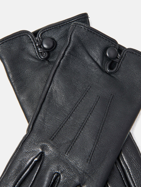 CAMAIEU Crne kožne rukavice CAMAIEU