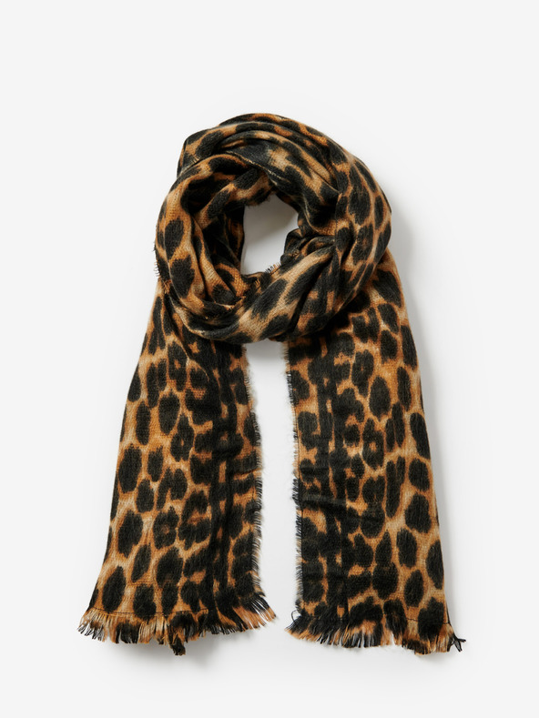 CAMAIEU Smeđi šal sa životinjskim motivom CAMAIEU